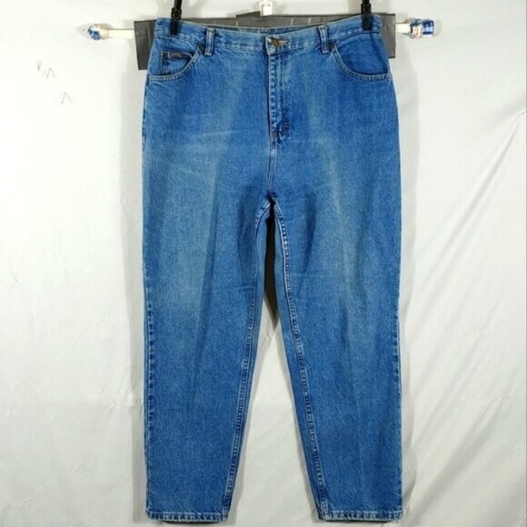 LEE Riders Women's Blue Straight High Rise Y2K Western Jeans Plus Size 18 P - Picture 1 of 10